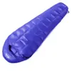 Saco de dormir de plumas para exteriores para adulto, para viaje, individual, conectable, estilo momia, otoño invierno, engrosado, cálido, saco de dormir, venta al por mayor