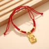 Cuerda de mano roja de estilo chino Guofeng Pulsera de la suerte para el año de la suerte Pulsera ajustable de cuerda roja Cuerda de mano de la suerte Marea nacional al por mayor