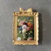 Porta-Retrato Estilo Europeu Retro com Laço Espelho de Cosméticos para Quarto de Casa Suspensão na Parede Porta-Retrato de 6 Polegadas 7 Polegadas Decorações para Casa