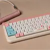 Estilo Pixel Lindo Anime Rosa Tema Altura XDA PBT Sublimación Térmica Tecla Personalizable para Niñas