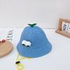 Sombrero de Sol con Visera Sombrero de Sol Sombrero para Niños de Jardín de Niños Sombrero de Moda Lindo Sombrero de Pescador de Primavera y Verano Verde Brote Estudiantes de Primaria Sombrero Amarillo Pequeño Logotipo Estampado