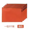 Bolsa de archivo de lona impermeable engrosada con cremallera, patrón de fútbol, publicitaria de empresa, imprimible, logo impreso personalizado, tamaño A4