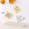Cobre Color Fuerte Duradero Incrustado de Diamantes Joyería DIY Mini Pulsera Colgante Pequeño Trébol de Cuatro Hojas Corazón Oso