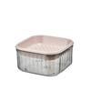 Balde de Água Residual Listrado Vertical Mini para Mesa Balde para Borra de Chá Filtro de Chá Molhado Lixeira Separação Seco e Molhado Pequena Caixa de Armazenamento