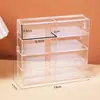 Caja de exhibición de almacenamiento para modelos de autos pequeños, 4 niveles, 8 compartimentos, estante de exhibición a prueba de polvo para modelos de autos, exhibición transparente de autos de juguete