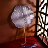 Nuevo Abanico Tuan de Mango Largo Antiguo Bronceado Tuan Fan Bordado Tuan Fan Abanico de Novia Boda Estilo Chino Seda de Imitación
