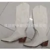 Botas Británicas de Comercio Exterior Gruesas Bordadas 40 Rodilla Comercio Exterior 45 Botas talla extra Botas de Jinete Nuevas Botas Altas y Tacón Alto Adulto