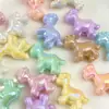 Acrílico UV Color Real Chapado Pony DIY Cadena para Teléfono Móvil Bolso Colgante Material con Cuentas Accesorios de Joyería Cuentas con Agujero Recto