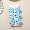 Presilha de Cabelo Flor de Plumeria Colorida para Doces 4cm Conjunto de 6 Peças Simples Flor Presilha de Tubarão Conjunto de Acessórios de Cabelo Presilha de Cabelo