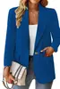 Traje Casual de Color Sólido con Solapa, Corte Delgado, Botón Único, Elegante Blazer para Mujer, Nueva Moda Europea y Americana 2026