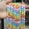 Serie de Cuentas de Piedras Preciosas Multicolor Color Dopamina Cuentas Sueltas Imitación Optimizada Turmalina Cuentas Redondas Accesorios para Joyería DIY Venta al por Mayor