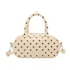 Bolso lindo de lunares estilo coreano 2026 nuevo modelo de verano, bolsa de dopamina para niñas, bolso cilíndrico de mano cruzado