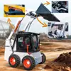 Cargadora compacta multifuncional agrícola con accesorios intercambiables, minicargadora de ruedas tipo carretilla elevadora exportada a Rusia