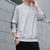 Suéter simple de cuello redondo para hombre de primavera y otoño, guapo estilo coreano, ropa casual para estudiantes, ropa deportiva para clase, top para mujer