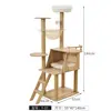 Marco de escalada para gatos, Árbol para gatos, Casa pequeña de madera integrada para gatos, Rascador, Ahorro de espacio, Soporte para gatos tipo cápsula espacial, Venta al por mayor