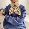 Cachecol de Pelúcia Inverno Tendência, Gola Cruzada de Pelo Versátil da Moda Nicho Cachecol de Pelo Quente Atacado