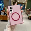 Funda para Teléfono Plegable de Marco Medio Ice Mist con Adsorción Magnética Compatible con Samsung Z Fold 8, Z Fold 8 Ultra, Carcasa Dura con Tacto de Piel, Transfronteriza