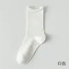 Calcetines holgados 95% algodón Primavera y Otoño Calcetines de algodón puro Calcetines de tubo de malla Calcetines de algodón 100% para mujer Calcetines de algodón finos anti-pilling sin costuras