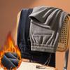 Pregunte sobre la distribución para Otoño e Invierno Pantalones Casuales de Pana Gruesos Forrados de Polar para Hombre, Pantalones Largos de Pana para Hombre