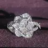 Desejo AliExpress Novo Anel de Zircônia Simulada Banhado a Ouro Rosa 18K Rosa Celebridade Feminina Anel de Casamento r5401