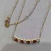 Collar de Panal de Alta Gama Chapado en Oro Rosa de 18 Quilates, Cara Sonriente, Cadena para Clavícula de Lujo Ligero, Estilo Ins Europeo y Americano, Envío Transfronterizo