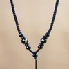 Cordón Tejido Hecho a Mano de Oro y Jade para Colgante de Mujer, Cordón para Collar con Colgante de Ágata de los Doce Signos del Zodiaco para Hombre