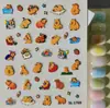 Adesivos Fofos de Capivara em Relevo em Estoque Adesivos 3D Fofos de Desenho Animado de Capivara Decorações para Unhas Estilo SL