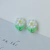 Estilo coreano verão fresco cor de doce flor Yang diy brincos de acrílico adorno de cabeça brincos pulseira feminina material atacado