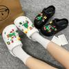 Hebilla Creativa de Zapato de Dibujos Animados Navideños Adecuada para Zuecos Flor de Zapato Reno Muñeco de Nieve DIY Accesorios Desmontables Hebilla Decorativa