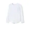Camiseta Básica Transparente Suave de Manga Larga para Mujer Primavera y Verano 7881
