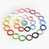 Color Aleación Pintura Hebilla de Resorte Abertura Redonda Anillo de Resorte Hebilla Anillo Llavero para Audífonos DIY Accesorios de Joyería