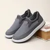 Zapatos Casuales de Estilo Primavera Transpirables de Caña Baja, Color Sólido, Punta Redonda, Suela Suave, Antideslizantes, Resistentes al Desgaste, Zapatos de Papá de Moda para Personas de Mediana Edad y Mayores