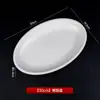 Plato Desechable de Cáscara de Arroz de una Pieza, Plato de Cena Endurecido y Espesado, Plato Redondo para Servir, Plato para Barbacoa de Alimentos Resistente a Altas Temperaturas
