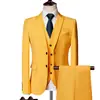 Conjunto de Terno Casual de Negócios Masculino 2025 Terno Vermelho de Três Peças Qt3002-533 Conjunto de Três Peças