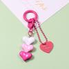 Colgante llavero amor estuche protector aripords estuche protector audífonos colgante adornos para funda de teléfono DIY