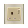 Enchufe de pared británico de 13A con USB, universal de cinco orificios, comercio exterior, panel de enchufe internacional para Hong Kong, Singapur, Tipo 86