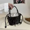Bolso de mano nuevo con diseño de lentejuelas de nicho para mujer, bolso casual versátil con cordón para hombro y bandolera, personalizado de fábrica