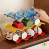Estante de Almacenamiento para Tazas, Soporte de Escritorio para Vasos de Agua, Soporte para Tazas de Café de Barra, Estante de Almacenamiento Multicapa Ondulado de Color Contrastante