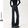 Jeans Acampanados de Tiro Bajo Estilo Americano Vintage para Mujer, Pierna Recta Adelgazante, Nuevos Pantalones de Campana Otoño 2025