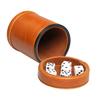 Taza de Dados de Cuero Personalizada Transfronteriza Taza de Dados Silenciosa Juego de Tazas de Dados Taza de Enchufe para Bar Ktv Logo Personalizado