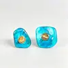 Botones de concha de forma irregular en color natural, botones decorativos de metal estilo barroco para suéteres y abrigos