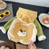 Ropa de Otoño e Invierno para Niños Chaquetas para Niños y Niñas, Bebé y Niños Chaqueta Gruesa de Forro Polar con Capucha de Dibujos Animados 3D y Bloques de Color