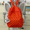 Mochila minimalista de estilo japonés, inspirada en la dopamina, con lunares coloridos: una mochila escolar elegante, informal, ligera y de gran capacidad para estudiantes de secundaria