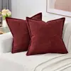Funda de Cojín de Pana Patchwork de Color Sólido Nueva Transfronteriza Funda de Almohada Esterilla para Siesta de Oficina
