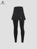 Pantalones tipo falda Xintown de Otoño Ciclismo Falso Dos Piezas Polar Esponjoso Pantalones Largos Pantalones para Montar en Bicicleta con Cubierta para Glúteos para Mujer