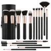 Set de Brochas de Maquillaje Transfronterizo de 16 Piezas para Maquillistas, Set Completo con Soporte para Brochas, Incluyendo Brochas para Polvo Fijador, Corrector y Base