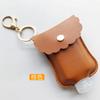 Funda de Cuero para Botella de Desinfectante de Manos con Llavero Colgante Estuche de Cuero para Botella de Desinfectante de Manos de 60 ml