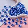 Cuentas Acrílicas Bicolores Difuminadas con Agujero Grande Cuentas Redondas Perforadas de Color Sólido Material para Manualidades DIY con Cuentas Plástico Suelto Al por Mayor