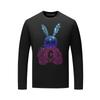 Camiseta de manga larga con pedrería para hombre, conejo, primavera y otoño, fina, moderna, camiseta interior, corte ajustado, ropa superior, camiseta para hombre, Ruan guapo