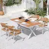 Mesas e Cadeiras de Exterior com Guarda-sóis, Mesas e Cadeiras de Pátio, Mesas e Cadeiras de Lazer Externas para Vilas de Jardim, Cadeiras de Rattan ao Ar Livre para Varanda Venda por Atacado
